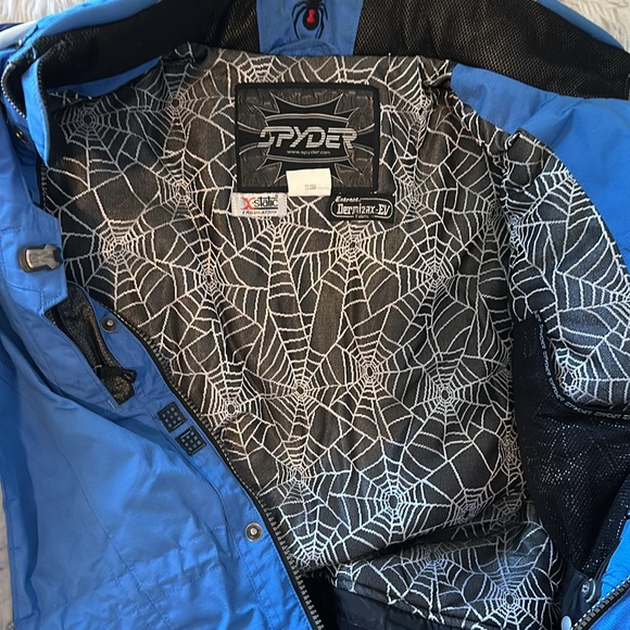Vintage Spyder Guardian Ski Snow Jacket Coat in Blue as XL - Picture 3 of 4